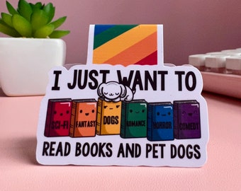 Read Books and Pet Dogs Magnetic Bookmark