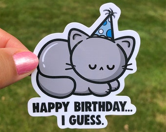 Happy Birthday Cat Sticker Pack | Cute | Fun Stickers | Stickers | Gift ...