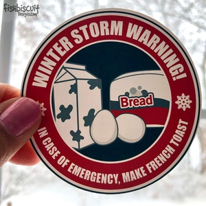 Winter Storm Warning Snow Sticker