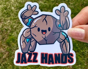 Cute Rocky Jazz Hands Space Alien Sticker
