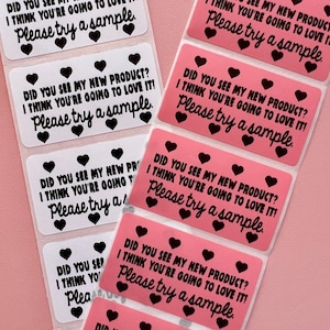 Please Try a Sample packaging stickers 2.25 x 1.25 inch thermal printer labels for small business, packaging, shipping, mailing, envelopes