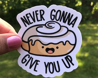 Rick Roll Cinnamon Roll Sticker