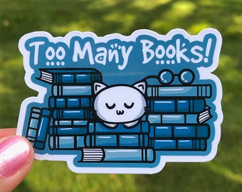 Cat Books Sticker