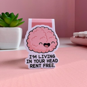 Cute Funny Brain Magnetic Bookmark