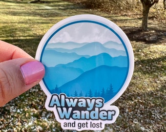 Always Wander and Get Lost Travel Sticker