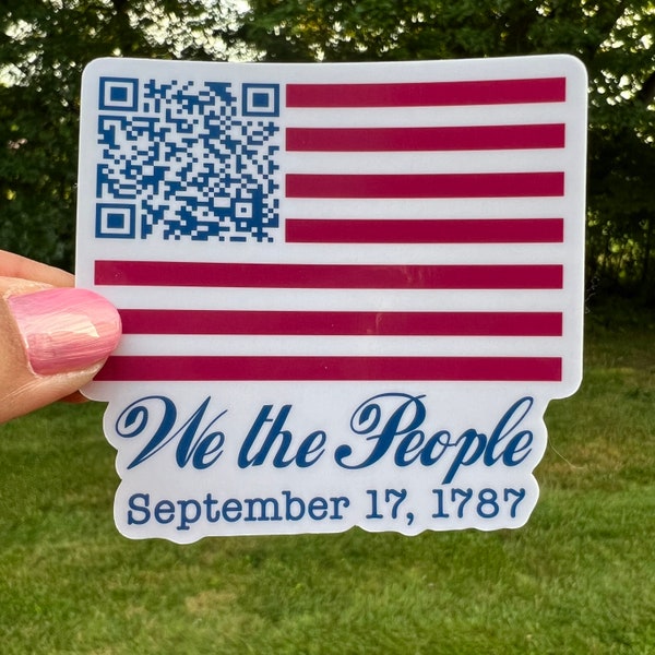 QR Code United States Constitution Sticker