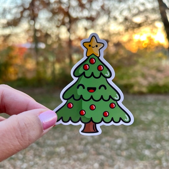 Christmas tree sale sticker