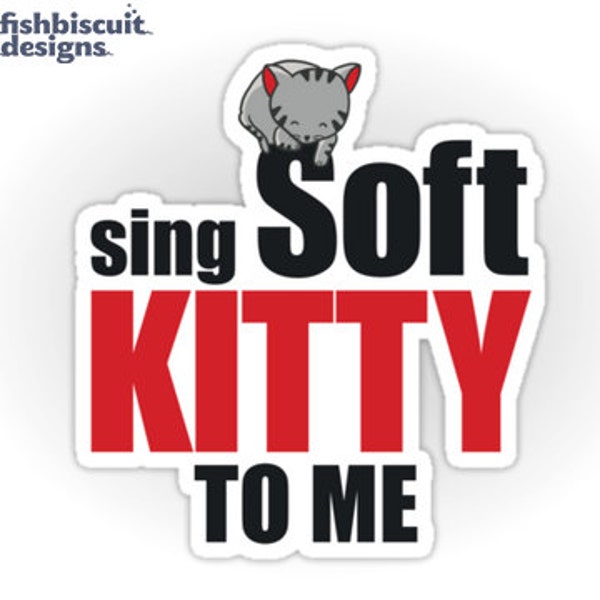Soft Kitty Individual Die Cut Sticker Cute Kawaii