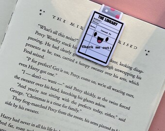 Library Card Magnetic Bookmark