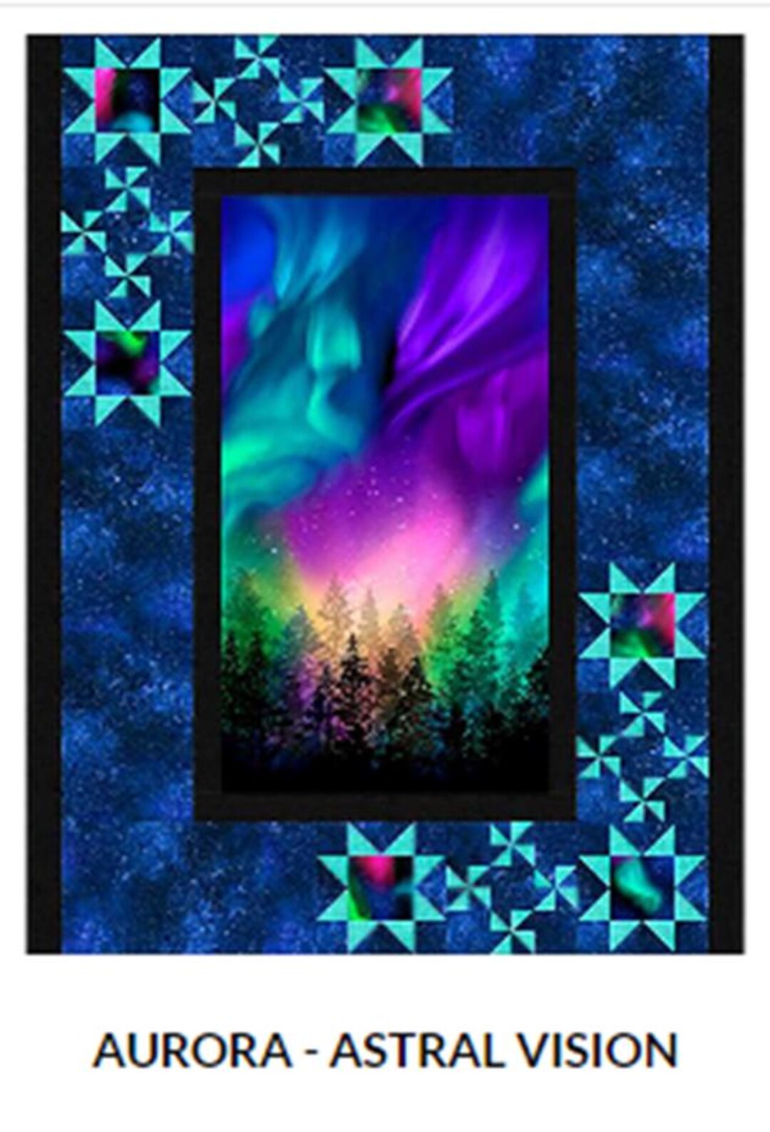 Northern Lights Fabric -aurora Borealis Fabric - Quilt Kit | FREE ...