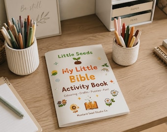 Christian Activity Book for Kids Printable, Bible Colouring Pages, Sunday School Worksheets, Homeschool Bible Activities, Kids Bible PDF
