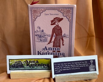 Marcapáginas de linograbado de Anna Karenina