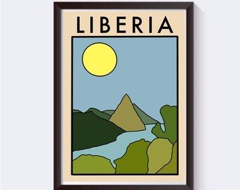 Abstract Morocco Travel Artwork Print Minimalist Casablanca Gift for Him Her Boyfriend Homemade Unique Vintage