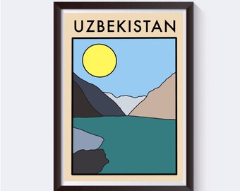 Abstract Morocco Travel Artwork Print Minimalist Casablanca Gift for Him Her Boyfriend Homemade Unique Vintage