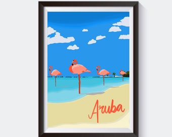 Aruba Poster Etsy