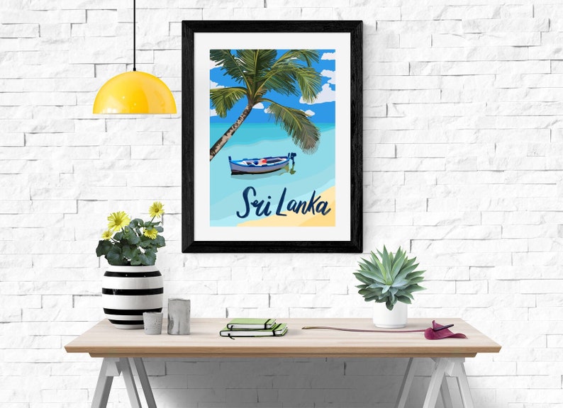 Sri Lanka South Asia Travel Artwork Print Gift for Him Etsy