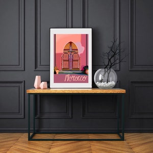 Impression d'oeuvres d'art de voyage au Maroc, Afrique du Nord | Cadeau d'anniversaire pour lui/elle/petit ami/petite amie/papa/maman/meilleur ami | Ensemble d'affiches de carte vintage