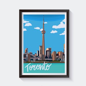 Toronto, Canada Travel Artwork Print | Birthday/Anniversary Gift for Him/Her/Boyfriend/Girlfriend/Dad/Mum/Best Friend | Vintage Poster Art