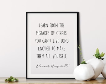 Eleanor Roosevelt Quote, Instant Download, Print, Printable wall art, Quote print, Inspirational wall art,