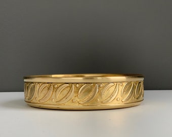 Brass ashtray , Norwegian brass , Golden color ashtray