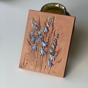 Gantofta Sweden ceramic wall plague blue bells , JIE Gantofta made In Sweden vintage ceramic, Aimo Nietosvuori