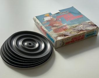 Molde vintage para tarta Kransekake: Juego completo de 18 aros, fabricado en Noruega.