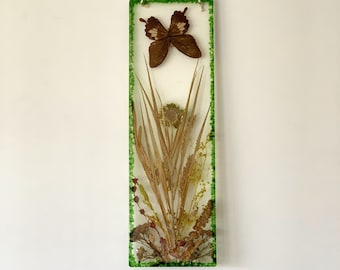 Resin wall decor butterfly , Resin wall art flowers , Summer floral wall hanging