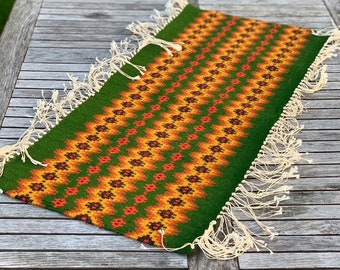Wool table runner , Norwegian folk art , Norwegian home decor