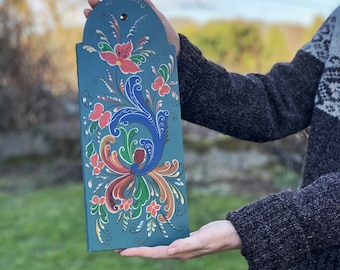 Norwegian Bread Board , Norwegian Folk Art , Norway Rosemaling