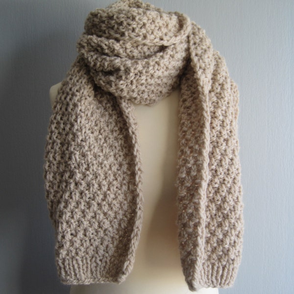 Chunky scarf knit knitted quality unisex minimalistic luxury scarf casual everyday