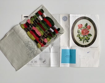 Rose embroidery kit