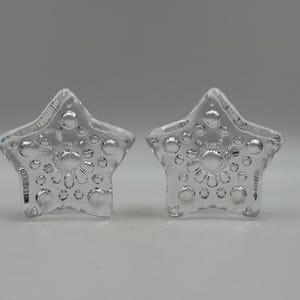 Star glass candleholder , Christmas star candlestick holder , Hadeland Norway
