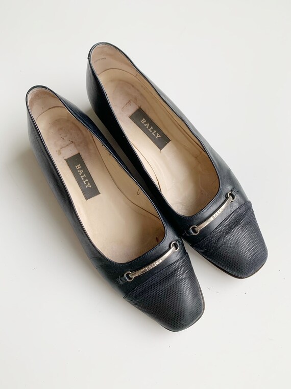 Bally schoenen vrouw maat 37 Vintage klassieke zwarte schoenen lage hiel Etsy Nederland