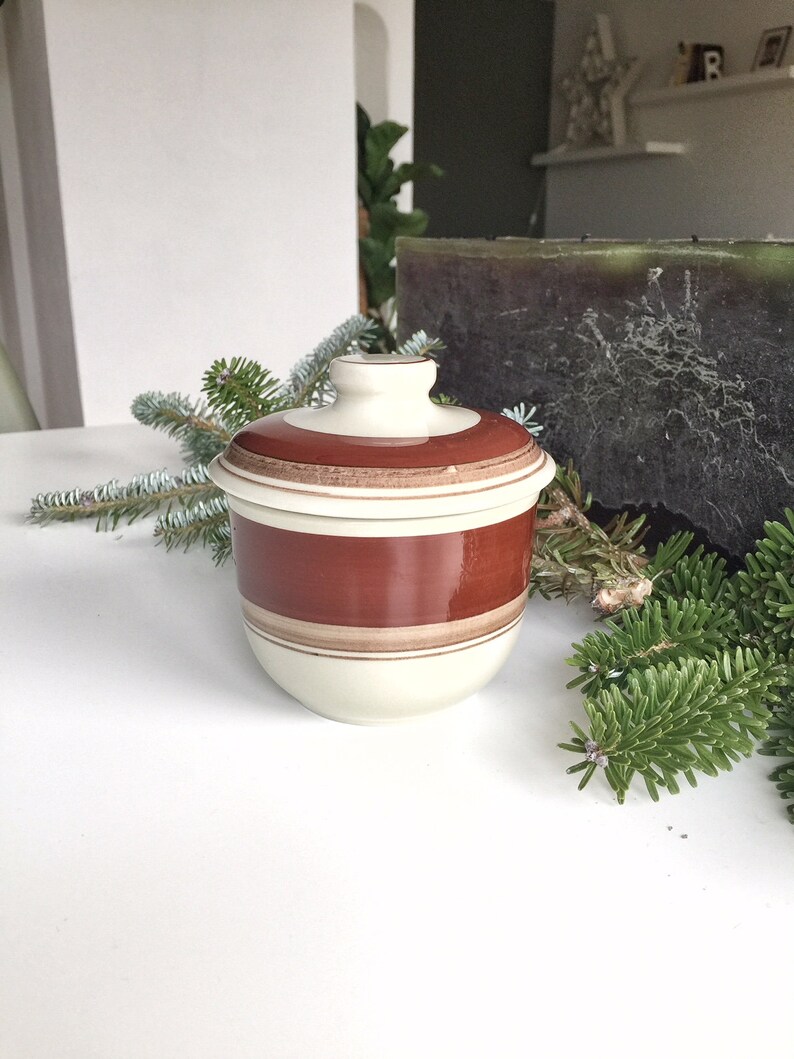 Figgjo Norway Rolf Design Dovre Handpainted Bowl With Lid Ceramic Sugar Bowl Ceramic Jar For Jam Made In Norway Norwegian Vintage Ceramic