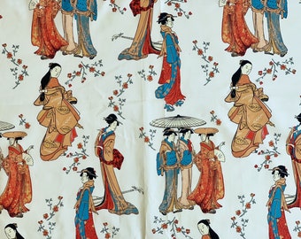 Japanese geisha fabric 2 pieces