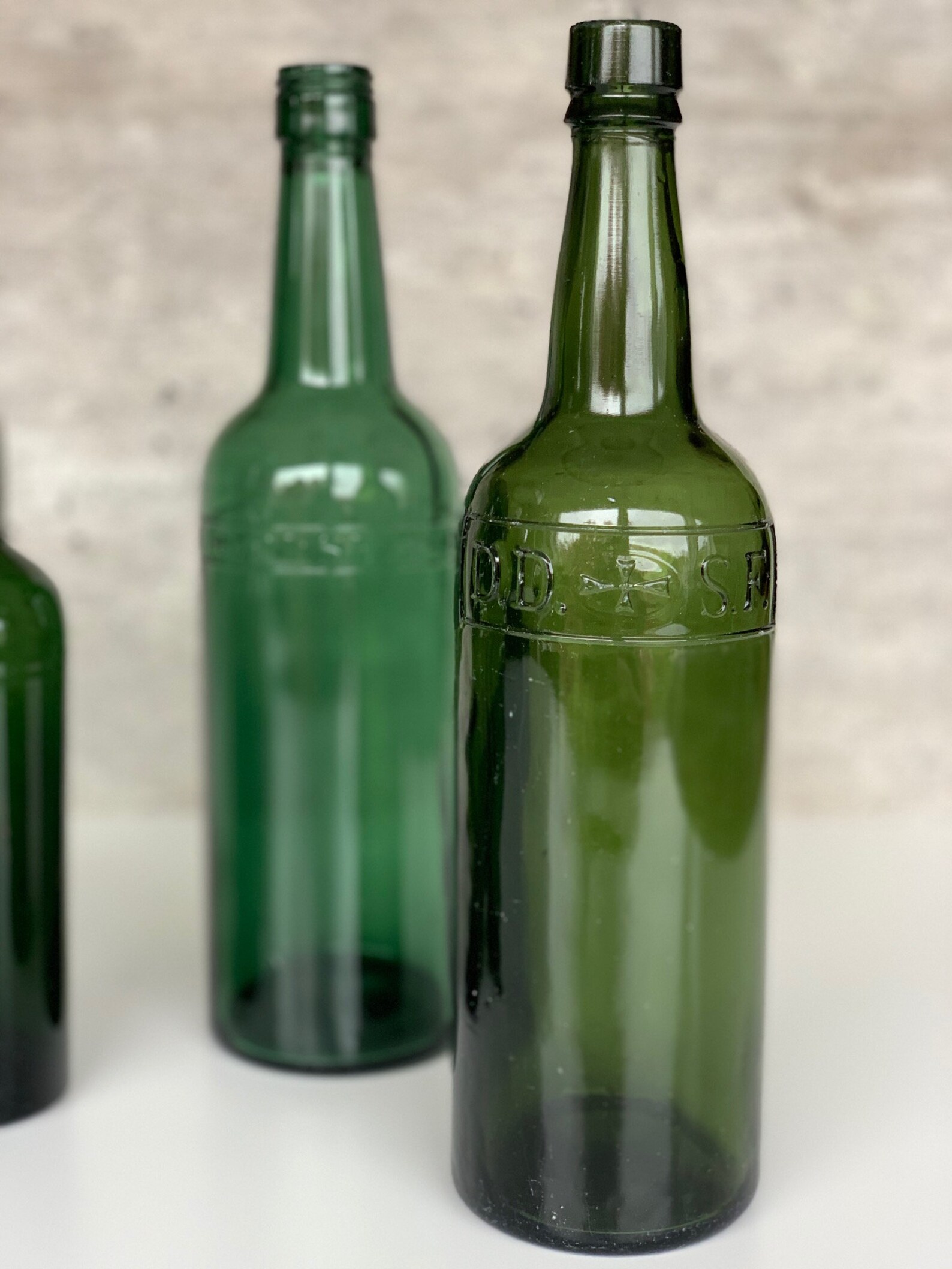 Green Bottles Set Vintage Danish Bottles DDSF Danish Vintage Etsy