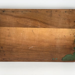Vintage wooden serving tray image 3