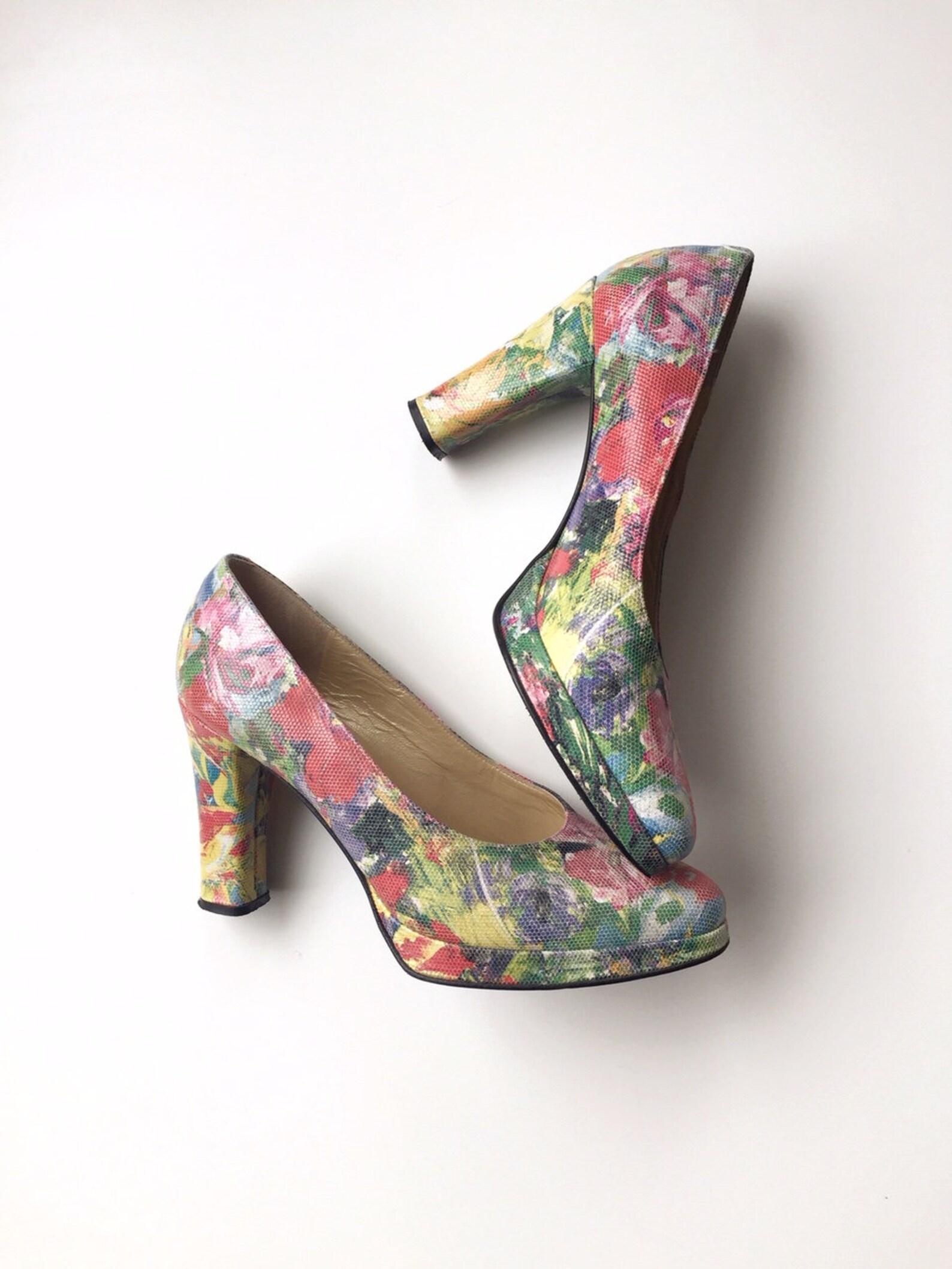 Ballerines Sandro Vicari En Cuir Imprimé Coloré - Pointure 39 - Occasion TBE
