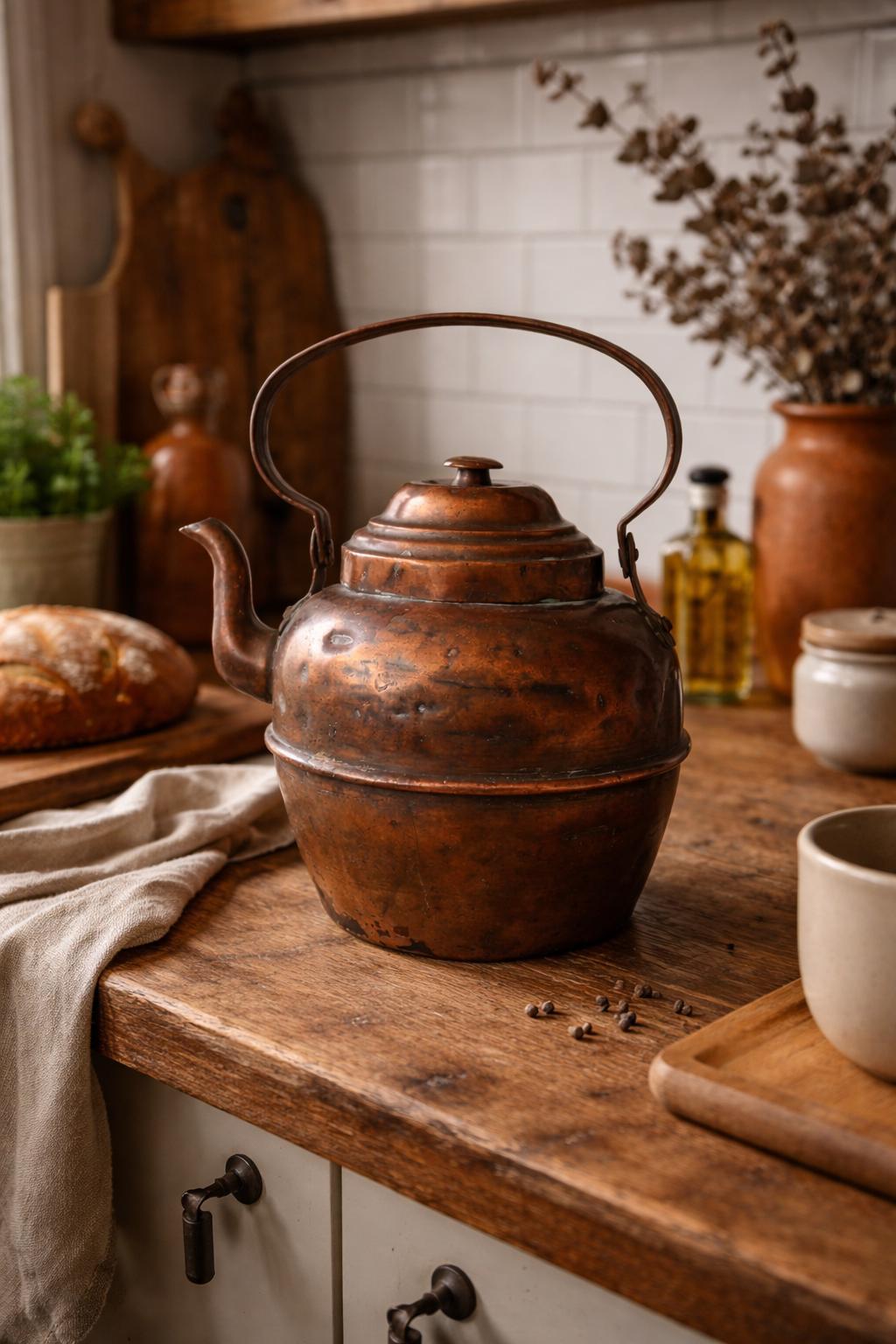 Antique Copper Teapot: Vølund Hamar Norway, Patina Copper Vase - Etsy