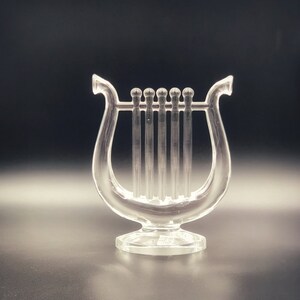 Crystal glass lyre , Norwegian vintage glass , Hadeland Norway glass Willy Johansson design 70s glass
