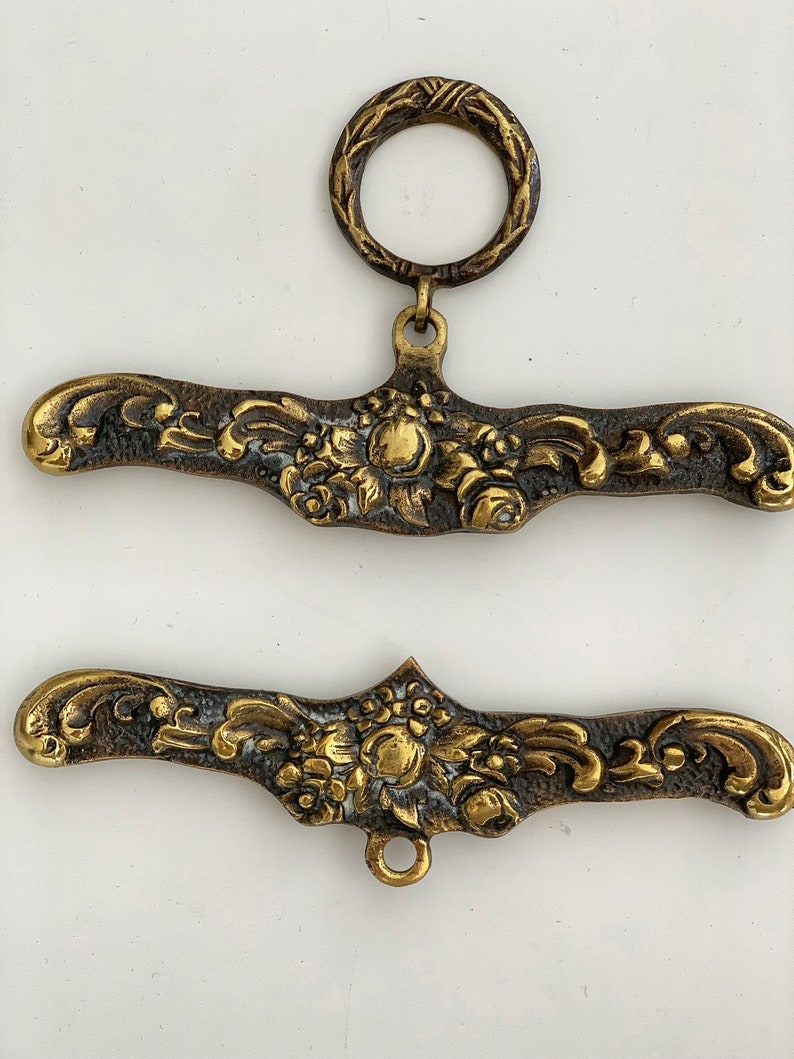 Bell pull brass hanger pair image 2