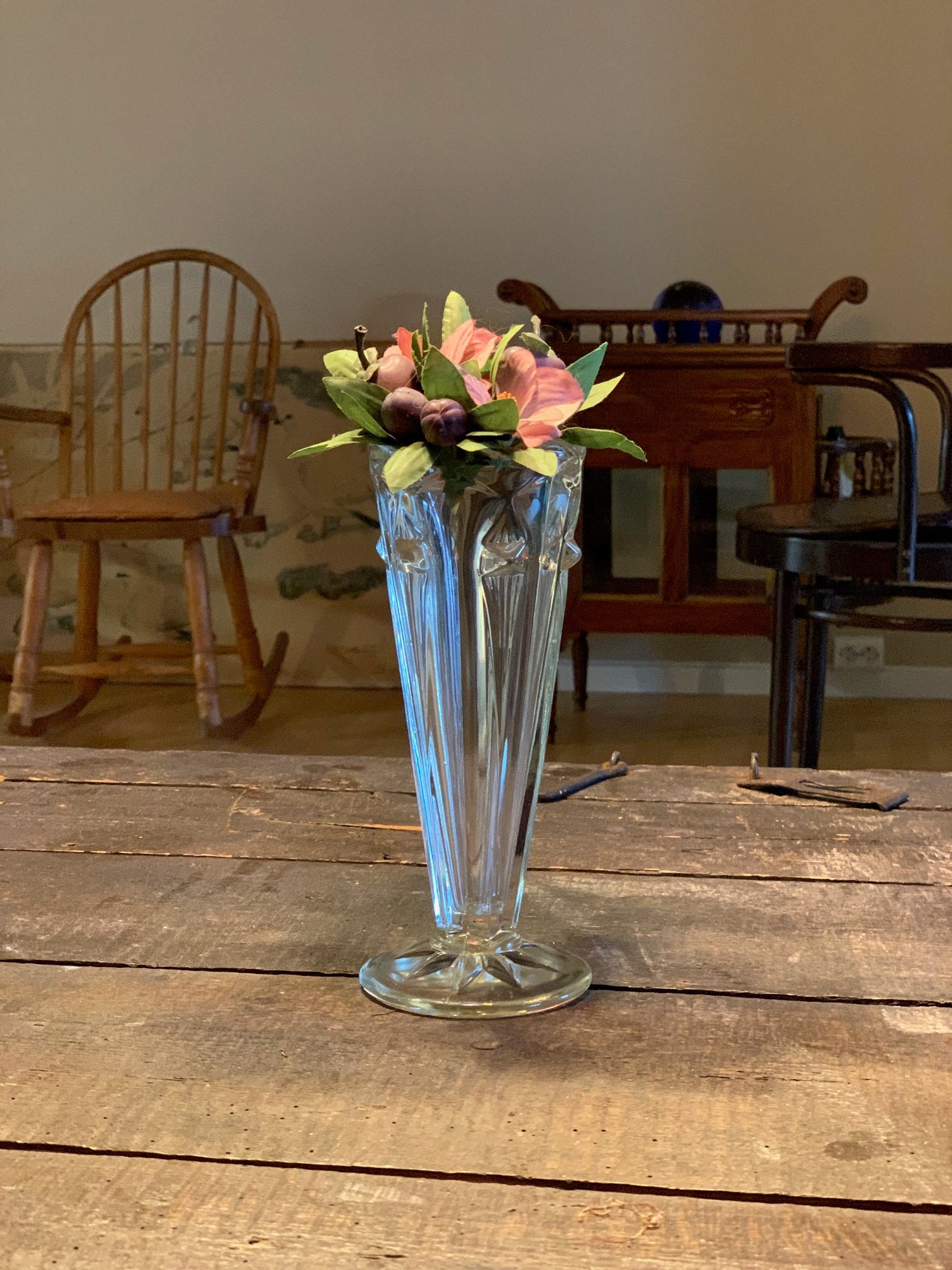 ノルウェーガラス花瓶、アールデコガラス花瓶、ハーデランド花瓶