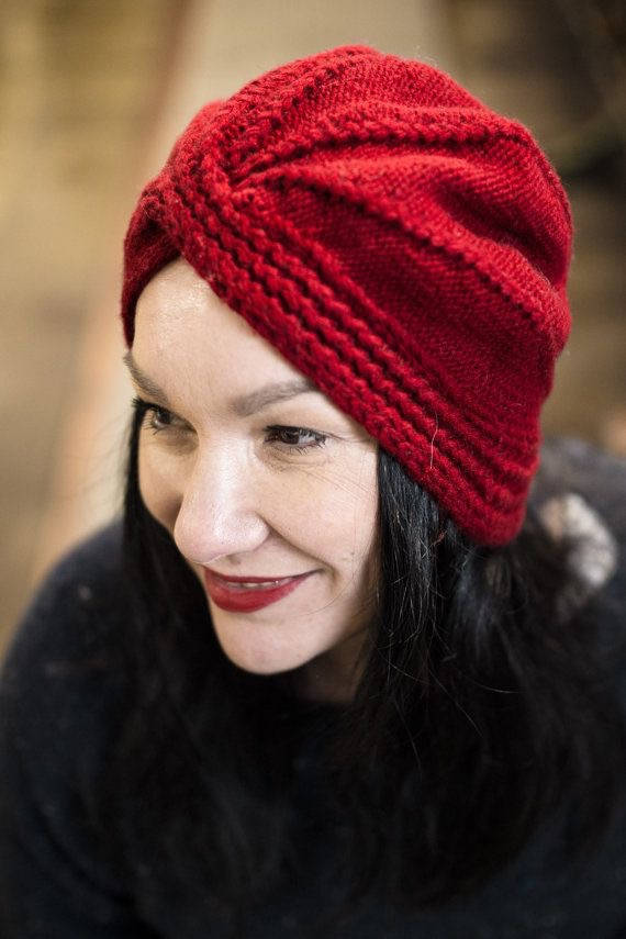 Knit Turban Hat Vintage Style Warm Knit 