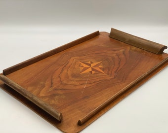 Vintage wooden serving tray