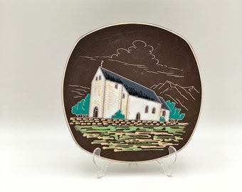 Norwegian church plate decor , Norway ceramic wall decor , Kvinnherad kirke