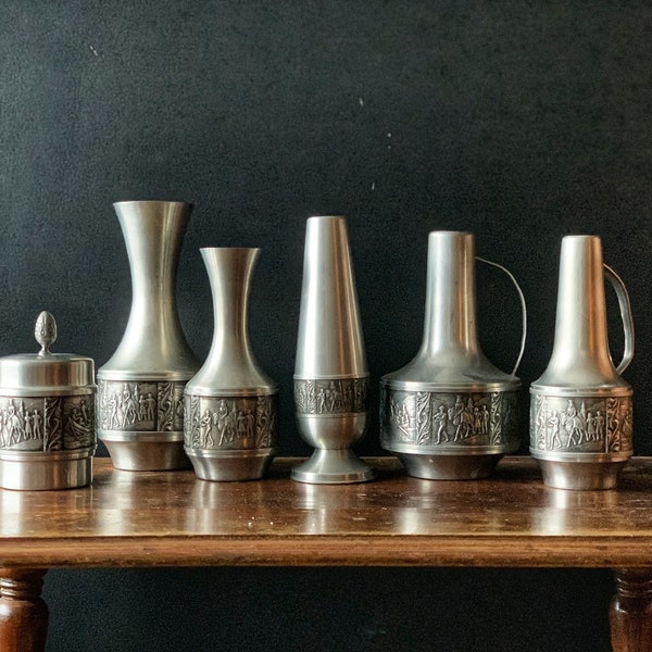 Norwegian Pewter , Norwegian Folk Art , Pewter Candleholder