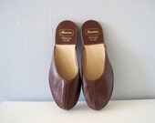 Sandals leather men woman vintage new brown home slippers shoes summer flats