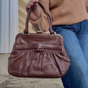 Three bags of Finland bag Laukku , Brown vintage cute bag Evening vintage handbag