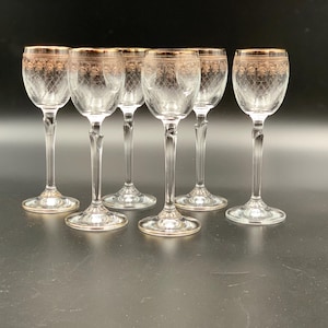 Goldglasschüsse, Schnapsglasschüsse, Boho-Stilschüsse Satz von 6