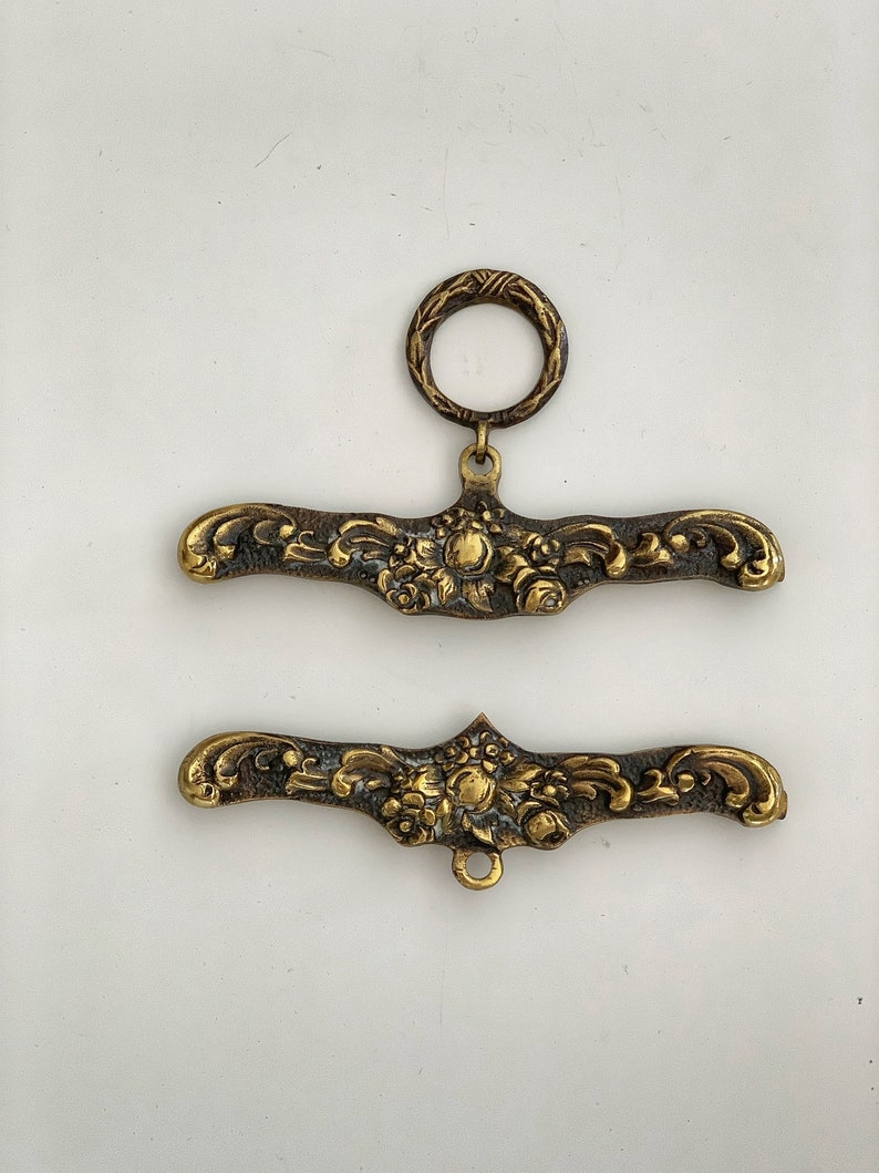 Bell pull brass hanger pair image 1